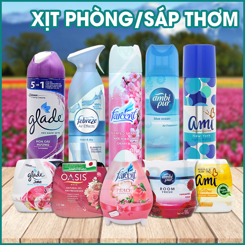Xịt phòng, sáp thơm, khử mùi